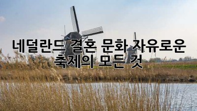 네덜란드 결혼 문화: 자유로운 축제의 모든 것