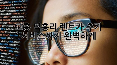 고흥 덕흥리 렌트카: 추가 서비스까지 완벽하게!